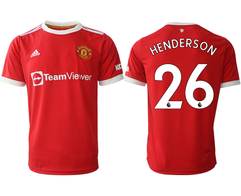 Men 2021-2022 Club Manchester United home red aaa version #26 Adidas Soccer Jersey